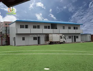 Panel Sandwich Mudah Modular Rumah Prefab Semen Eps Ulasan Rumah Konstruksi 1000 Sq Ft 250ow dengan Instalasi Di Nambia