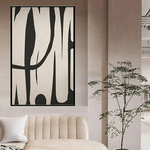 Peinture murale abstraite moderne imprimée <span class=keywords><strong>sur</strong></span> <span class=keywords><strong>toile</strong></span> Décorations pour la maison pour le salon Peinture d'<span class=keywords><strong>art</strong></span> mural en bois encadré - Product Image 4