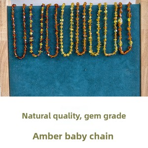 Collier de dentition <span class=keywords><strong>pour</strong></span> bébé en <span class=keywords><strong>ambre</strong></span> baltique véritable, brun doré, naturellement optimisé, emballé individuellement, vente chaude - Product Image 5