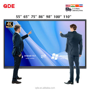 QDE LCDタッチスクリーンインタラクティブホワイトボード教育フラットパネル学校用デジタルスマートボードBoe - Product Image 1