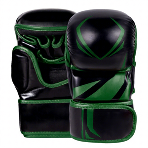 High Quality Cowhide Leather Sanda MMA Gloves Custom Brand Logo Printed Professional Grappling Sparring Training Hook Loop - Product Image 4