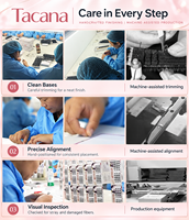 Cils artificiels Tacana 8 rangées sans colle, faits à la main, en cheveux synthétiques, volumisants et recourbés, en gros