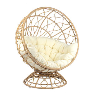 KDダブルシートハンギングチェアパティオPE籐ラブシートハンギングバスケットPE籐スイングチェア屋外ガーデンセット - Product Image 6