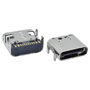 USB-C tip C dişi 16 Pin 4 insert kurulu ayaklar C tipi SMD USB konnektörleri