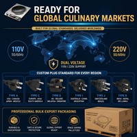 Cuisinière à induction concave commerciale 3500W 110V 220V, plaque de cuisson portable pour wok, idéale pour la cuisine de restaurant et la préparation de hot pot