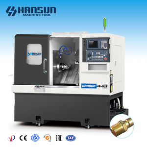 เครื่องกลึงซีเอ็นซีแบบเตียงเอียงความเร็วสูง HANSUN ระยะเคลื่อนที่ไกล หัวจับขนาด 5 นิ้ว ระบบควบคุม SynTEC ความปลอดภัยสูง รองรับการกลึงงานขนาดกลาง 2 แกน - Product Image 1