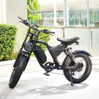 Bicicleta de Montaña Eléctrica con Suspensión Trasera, 750W 1500W, Cuadro de Aluminio, Neumáticos Anchos para Adultos, 48V 15Ah