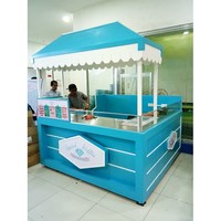 Chariot de poussée d'affichage de Gelato de crème glacée/présentoir crème glacée