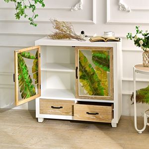 Aparador de Madera Hecho a Mano INNOVA con Cajones de Almacenamiento, Puertas de Vidrio, Mueble de Gran Capacidad para el Hogar, Estilo Taller - Product Image 3