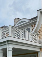 Ensemble combiné de balustrades et de rampes en PVC pour escaliers extérieurs, balcons, clôtures, système de balustrades, rampes de sécurité de jardin
