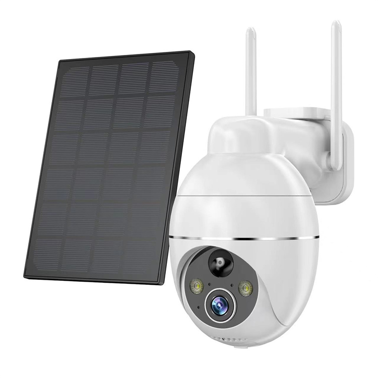 Беспроводная наружная IP-камера видеонаблюдения с солнечной панелью, 360 градусов, 3 Мп