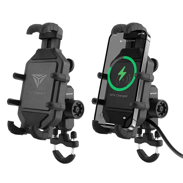 MOTOWOLF High Quality Motorcycle Anti-shake Simple Installation Motorbike Accessories Flexible Riding Mobile Phone Holder