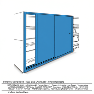 Système de portes coulissantes Fami Ar L1900 H3010 Bleu Ral5012 Usage industriel - Product Image 3