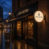 Enseigne lumineuse LED en acrylique pour publicité extérieure, idéale pour bureaux, cafés et salons de coiffure