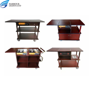 Gerobak Masak Lipat Kayu dengan Kompor Tunggal untuk Penyajian Makanan Jalanan, Sup, dan Flambe, Cocok untuk Penggunaan Hotel dan Restoran - Product Image 6