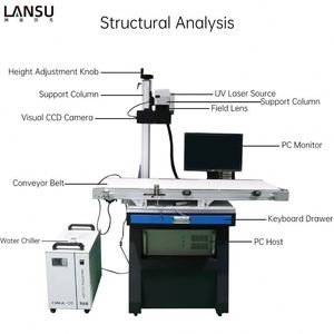 3W 5W 10w UV Laser Marking Machine Uv for Glass <b>Plastic</b> Paper Box logo Marker - Product Image 2