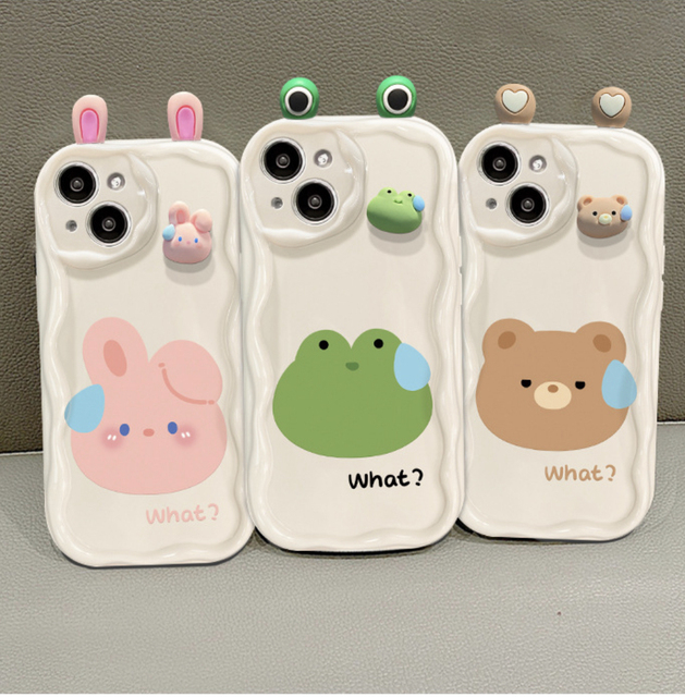 2023 New Design Simple Cute Cartoon Small Animal Pattern Silicone All-Inclusive Phone Case for Iphone 13 Pro Max14 15Pro