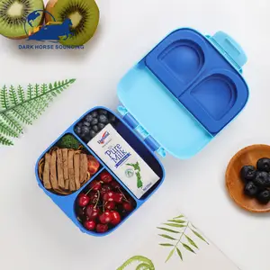 Leak-proof portable cute Rabbit Shape plastic thermal bento lunch box food container for kids with soft silicone handle
