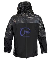 Veste tactique d'entraînement en polaire coupe-vent imperméable camouflage pour homme