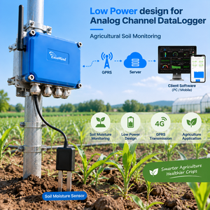 Conception basse consommation pour enregistreur de données analogique 4G Modbus, capteur d'humidité du sol sans fil pour la surveillance agricole du sol - Product Image 1