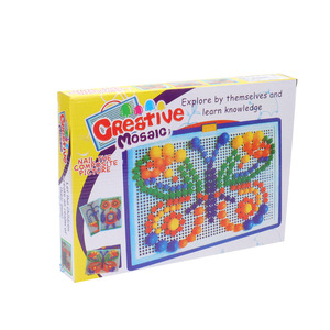 Kit créatif de mosaïque pour ongles pour enfants, jouet éducatif, jeu de puzzle à chevilles stimulant le cerveau, pour enfants de 4 à 6 ans - Product Image 1