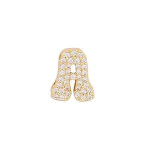 Nouveau pendentif à 26 lettres anglaises tendance avec zircone, accessoires exquis dorés pour bracelets et colliers DIY - Product Image 3