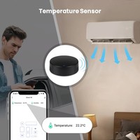Tuya Smart - Télécommande universelle automatique 3-en-1 - ABS - Infrarouge - Détection de la température et de l'humidité - Portée de 6 m - Pour usage domestique