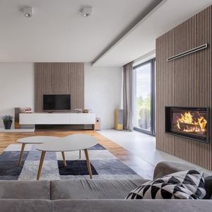 Vendita calda noce colore Akupanel 2400X600mm 3D legno impiallacciatura <span class=keywords><strong>MDF</strong></span> doghe <span class=keywords><strong>pannello</strong></span> acustico fonoassorbente <span class=keywords><strong>pannello</strong></span> di parete per interni - Product Image 4