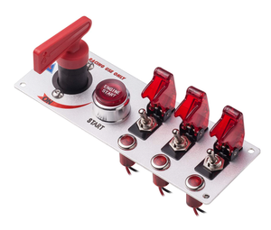 Panneau de commutateur d'allumage de voiture de course 12V avec bouton poussoir de moteur commutateurs de démarrage d'allumage pour voiture de course Sport camion de RV compétitif - Product Image 1