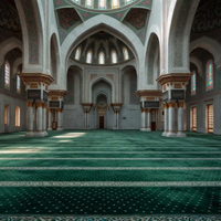 Tapis de mosquée fabriqués à la machine, résistants à la décoloration pendant 20-30 ans, 100% nylon, confortables, tapis de mosquée du mur au mur