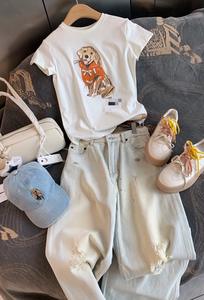 قميص لافاييت بير القطني الفاخر بطباعة حيوانات للنساء، تي شيرت صيفي بأكمام قصيرة، منتج جديد للذكرى السنوية الـ25 - Product Image 6