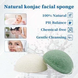 Vente flash Éponge nettoyante pour le visage activée personnalisée Éponge naturelle biologique en konjac Esponja Éponge en konjac pour tous les types de peau - Product Image 6