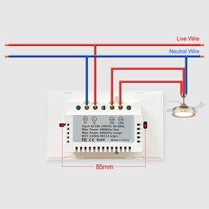 XZJ US Tuya WIFI Lüfter drehzahl regler Smart Dimming Control Light Wand schalter - Product Image 2