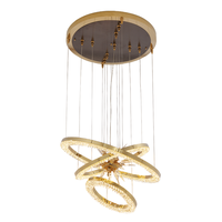Buulaosihua — lustre LED en cristal couleur champagne et or, chandelier simple de luxe pour villa duplex, escalier, salon