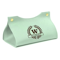 Boîte à mouchoirs carrée en cuir personnalisée, étui à mouchoirs/serviettes avec nom et logo, boîte à essuie-tout personnalisée pour la maison ou le bureau