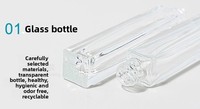 Flacon de parfum en verre en forme de courge amère 10 ml, rechargeable, haut de gamme C008, flacon de parfum en verre scellé en plastique pleine page
