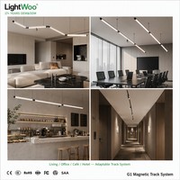 Système d'éclairage linéaire modulaire magnétique Baron extensible DIY 5 mm ultra-fin 48 V pour salon, cuisine, bureau, carré, hexagone