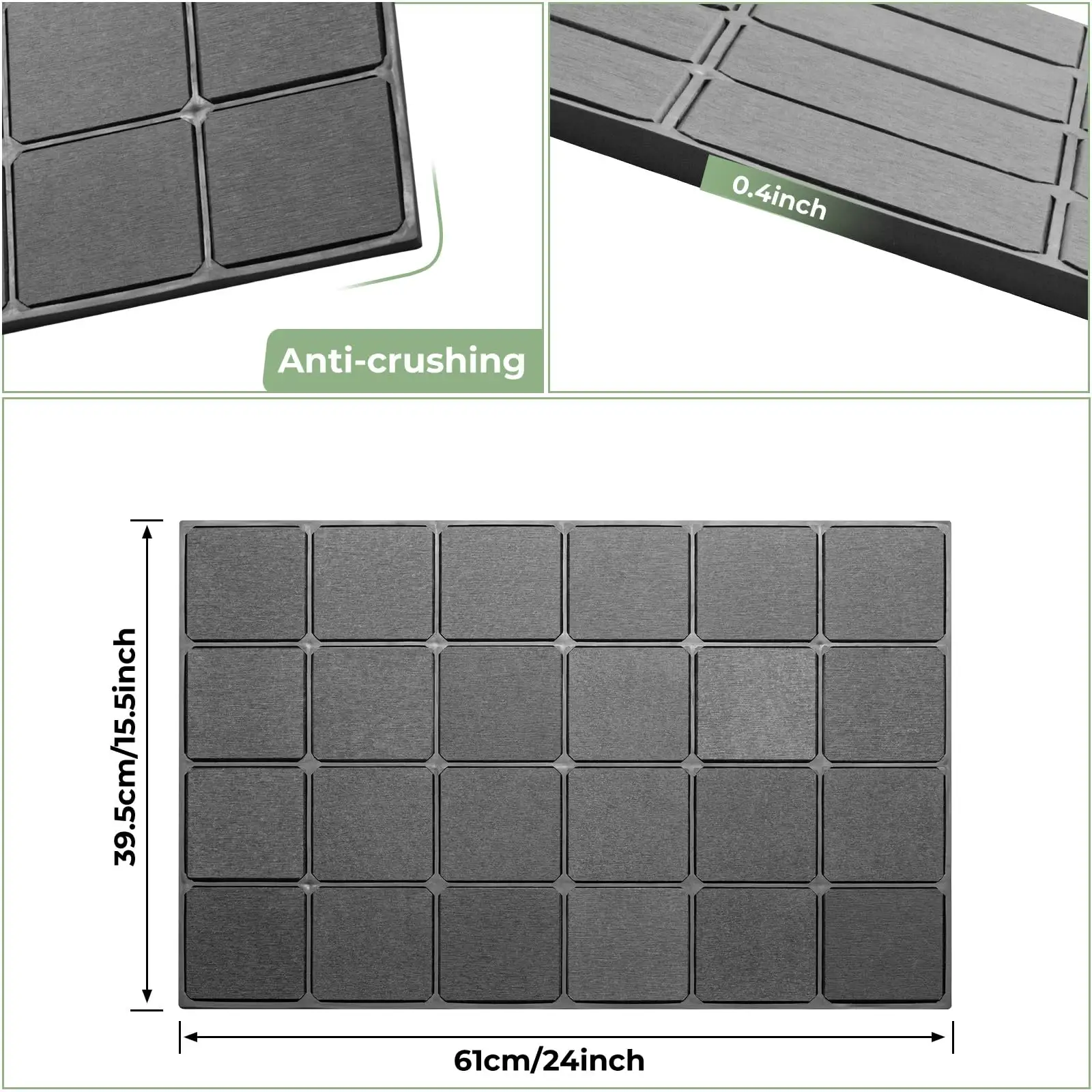 Dunkelgraue Duschstein-Badewannenmatte Diamantgrube in Silikonband gewickelt rutschfeste superabsorbierende schnell trocknende Badebodenmatte