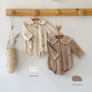Combinaison en tricot <span class=keywords><strong>pour</strong></span> bébé unisexe Hongbo, printemps <span class=keywords><strong>2023</strong></span>, coton, manches longues, fermeture éclair à la cheville, col Peter Pan - Product Image 1