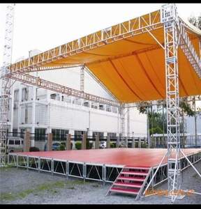 Precio de fábrica, tamaño personalizado, escenario de baile móvil con telón de fondo de escenario, plataforma de escenario de boda de aluminio <span class=keywords><strong>para</strong></span> actuación - Product Image 3