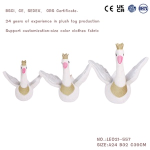 Cigno personalizzato peluche imbottiti realistici eleganti e belli giocattoli di peluche nobile cigno bianco e nero realistici cigni bianchi - Product Image 3