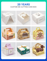 FAVORCRAFTS Maßgefertigte Recycelbare Pyramidenförmige Faltbare Papierboxen mit Griff für Lebensmittelverpackungen Kleine Kuchenboxen Brotkuchenboxen