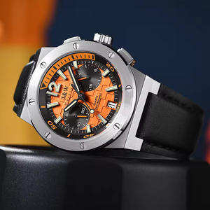 Reloj Mecánico de Buceo de Lujo para Hombre con Logotipo Personalizado, Caja de Acero Inoxidable, Correa de Cuero, Esfera de 41 mm de Diámetro, Cristal Hueco Automático - Product Image 3