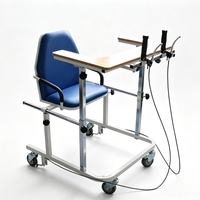 Déambulateur pliant avec siège et freins, dispositif de rééducation pour les membres inférieurs, pour personnes âgées et handicapées