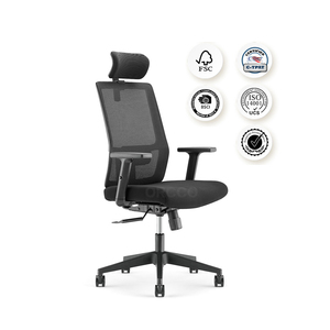 Silla de oficina ejecutiva ergonómica de lujo, estación de trabajo, malla de personal, silla de oficina de malla giratoria de 360 ° con soporte Lumbar para oficina - Product Image 2