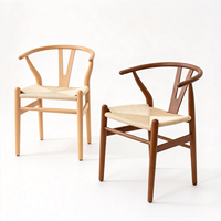 Chaise Y vintage en bois massif, fauteuil de salle à manger en corde de papier tressée, chaise de salle à manger nordique de style chinois moderne