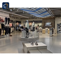 Système de présentation modulaire verrouillable pour magasins de détail, équipement de pose pour présentoirs de vêtements