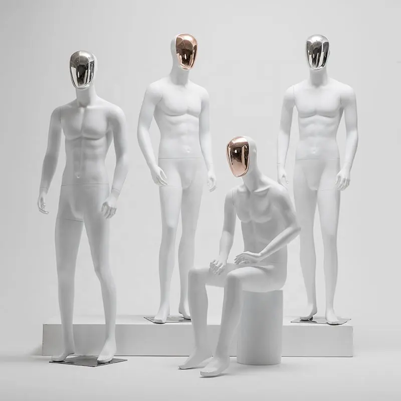 Fashion Display Man Mannequin Full Body White Mannequin Head With Shoulder Full Body Male Mannequin