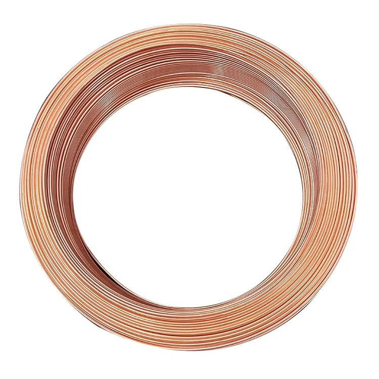Bobina de panqueque Tubo de cobre ASTM JIN DIN Tubos de bobina de cobre aislados
