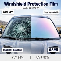Film de protection de pare-brise PPF neuf, anti-chaleur, 5 mil EPU IRR98% UVR99% VLT75%, anti-explosion, hydrophobe